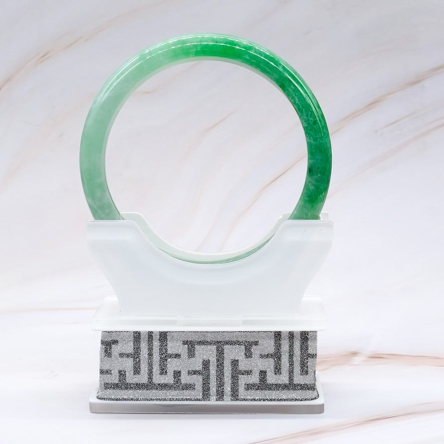 Two-Tone Green Jade Bangle