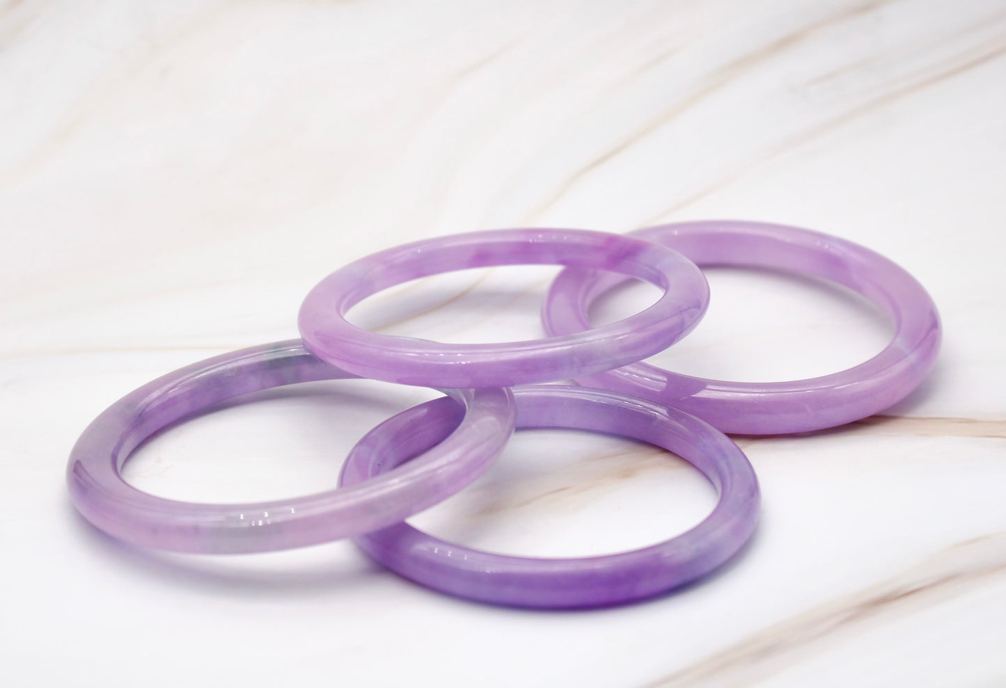 Thin Lavender Jade Bangle