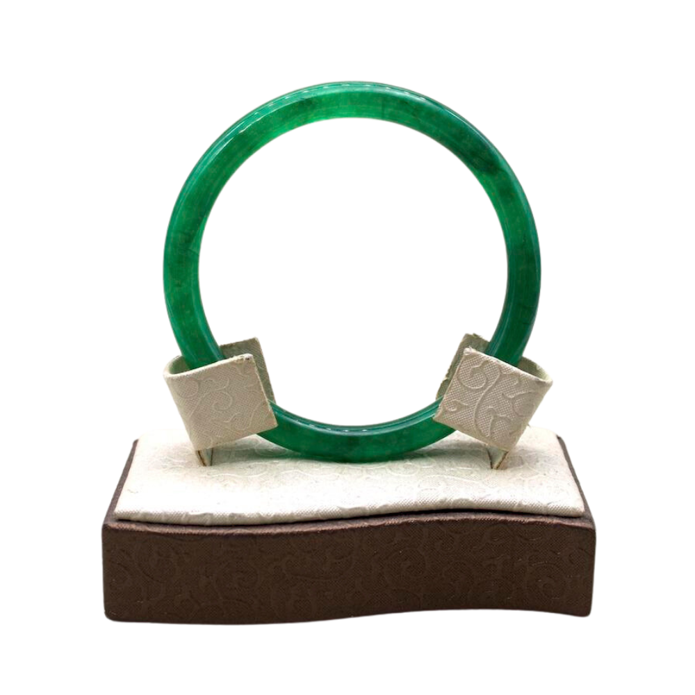 Thin Green Jade Bangle