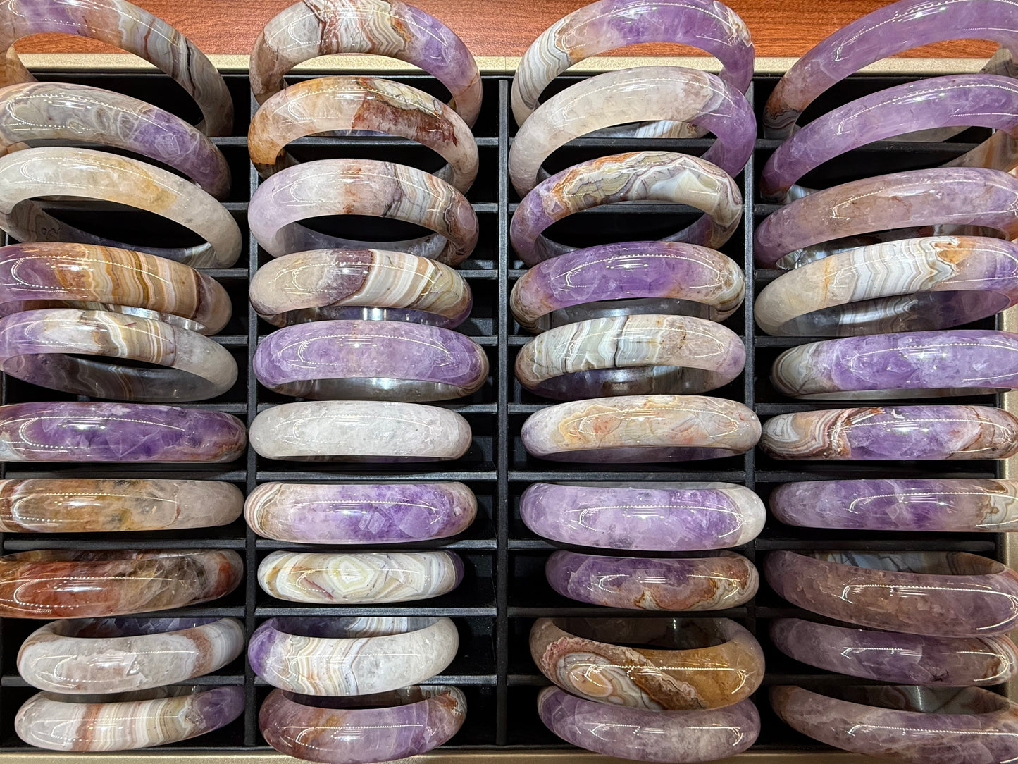 Amethyst Agate Bangle