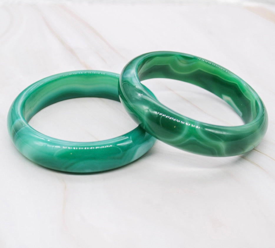 Green Agate Bangle