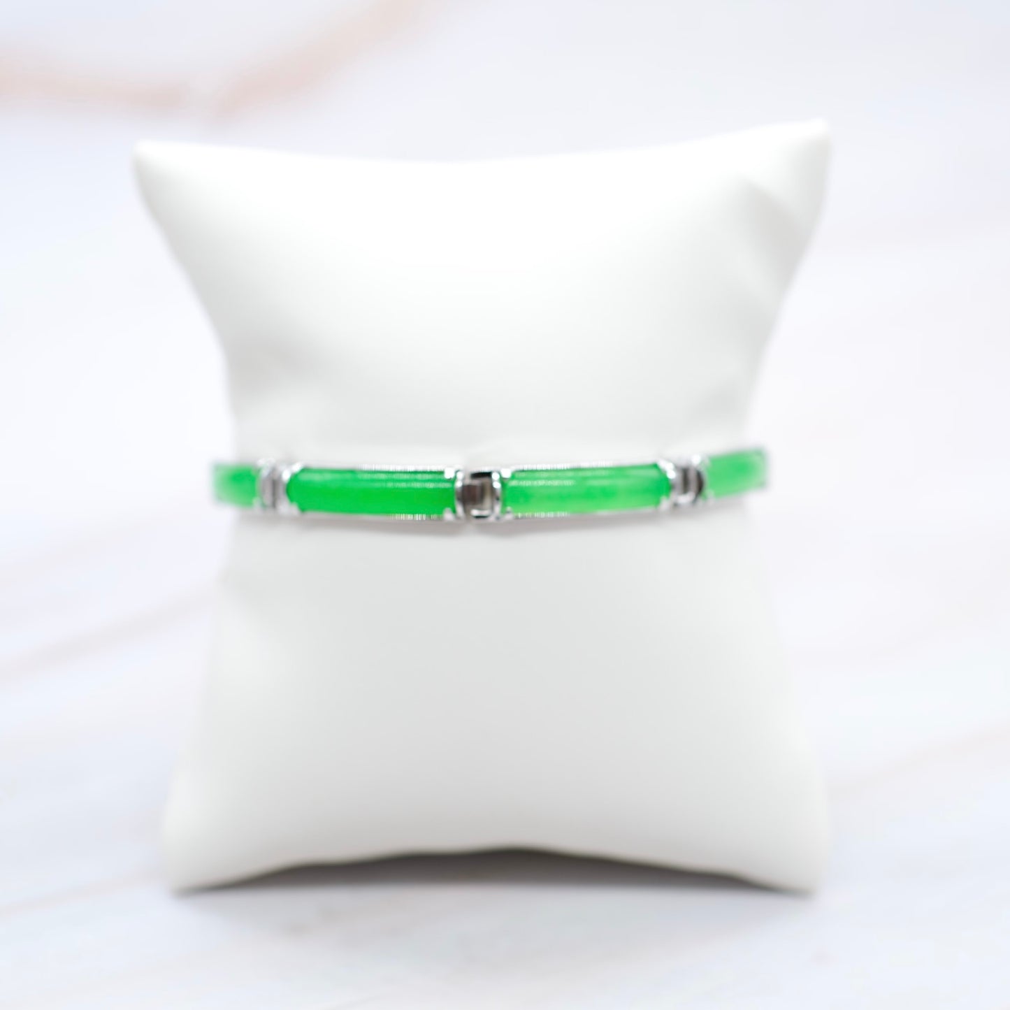 Elongated Jade Bracelet