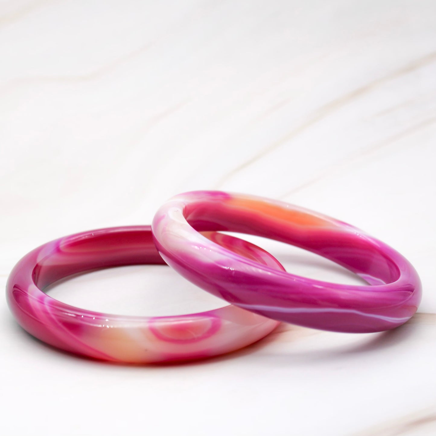 Magenta Agate Bangle