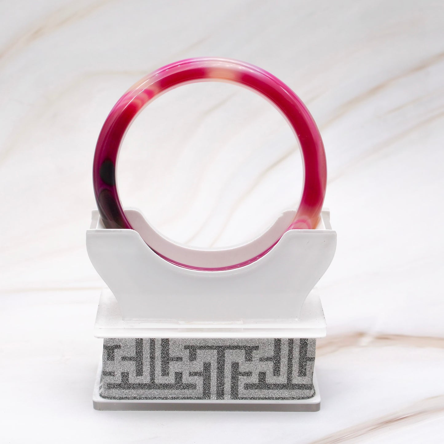 Magenta Agate Bangle