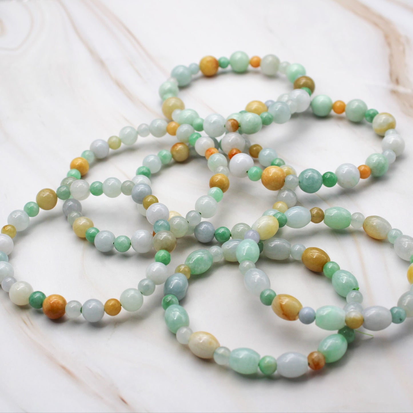 Grade A Natural Jade Beaded Bracelet