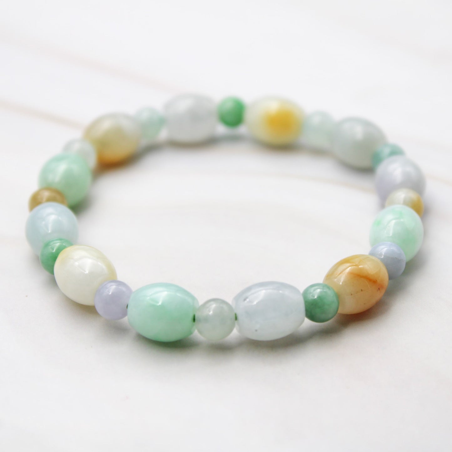Grade A Natural Jade Beaded Bracelet