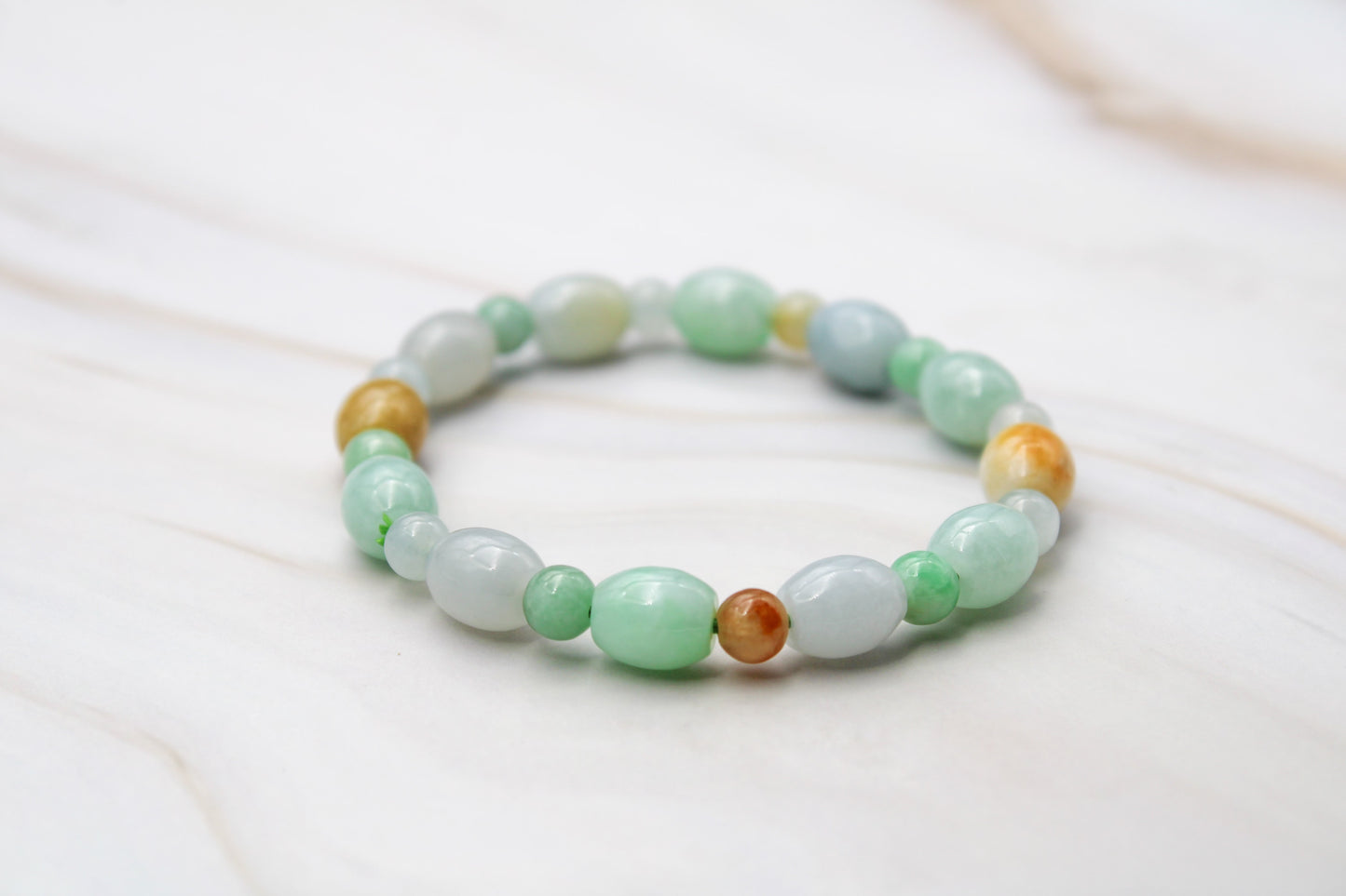 Grade A Natural Jade Beaded Bracelet