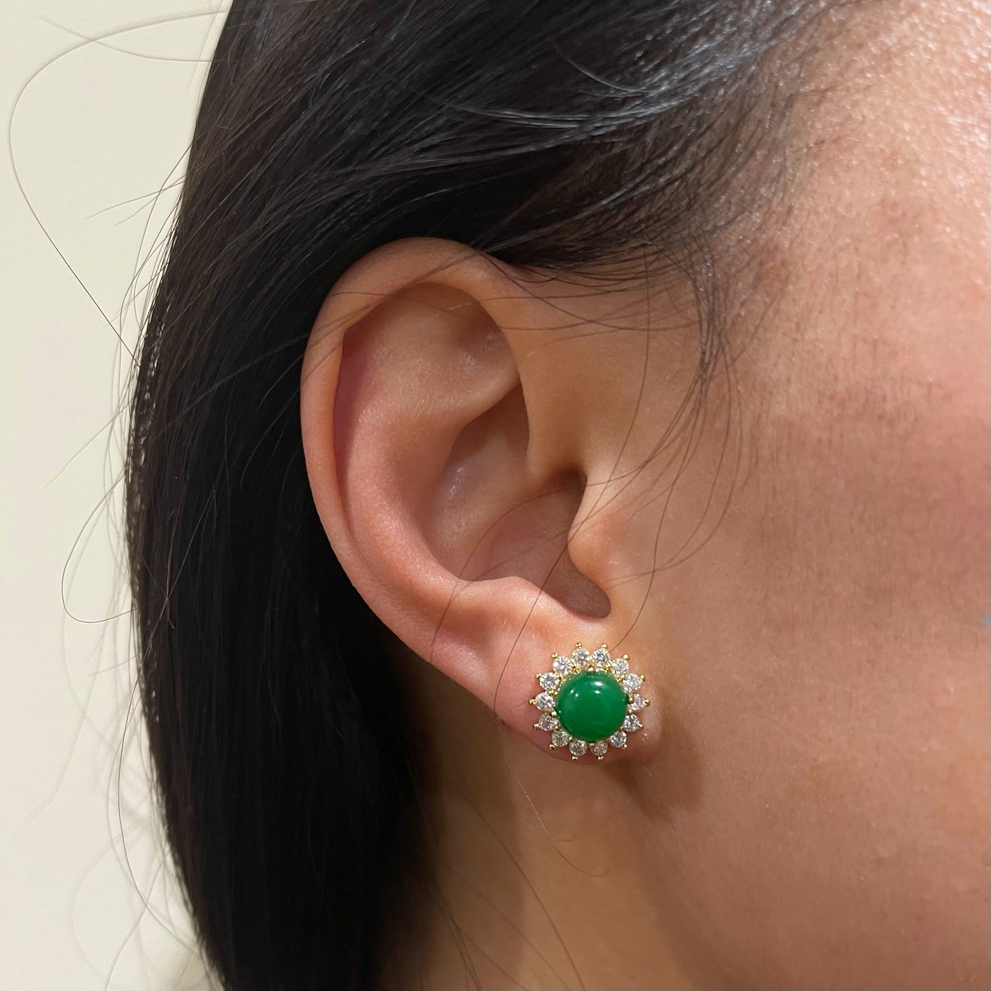 Jade Sunburst Studs