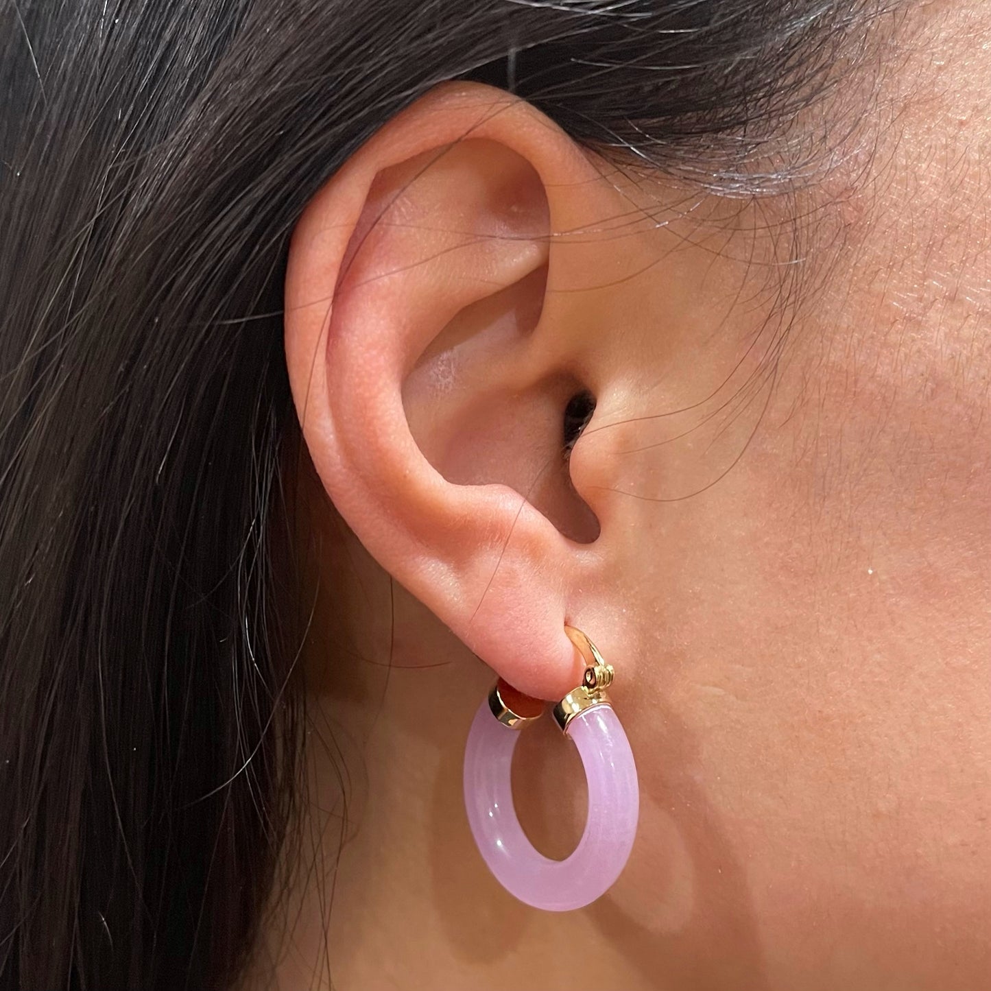 Jade Hoop Earrings