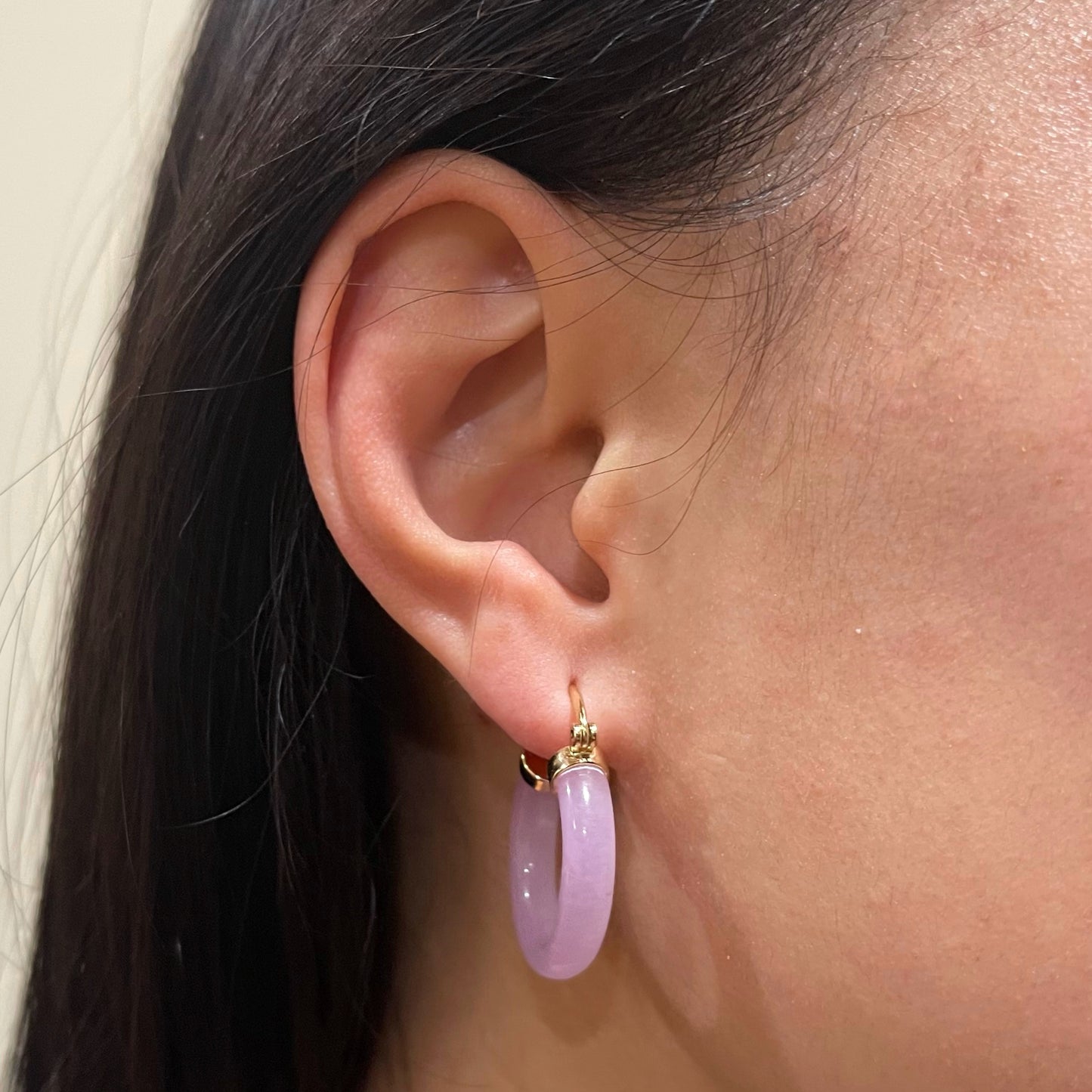 Jade Hoop Earrings