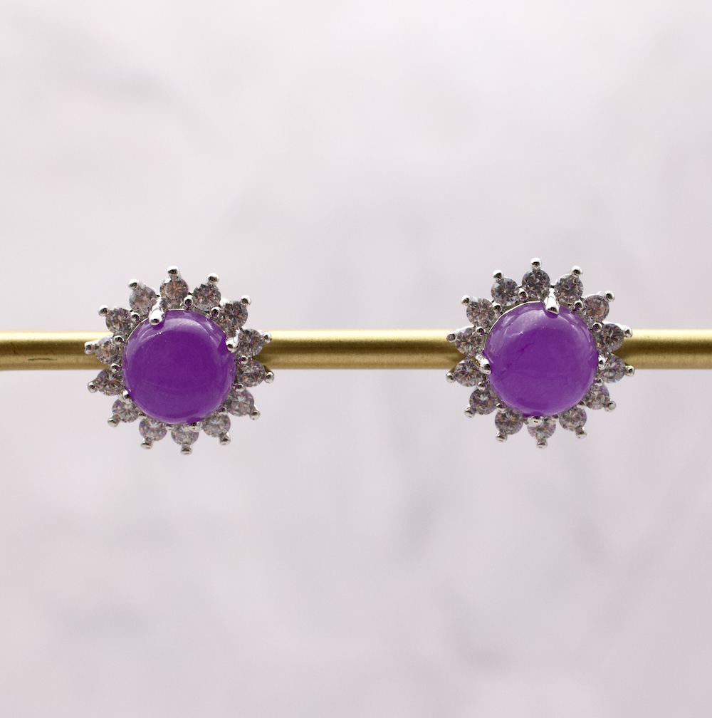 Jade Sunburst Studs