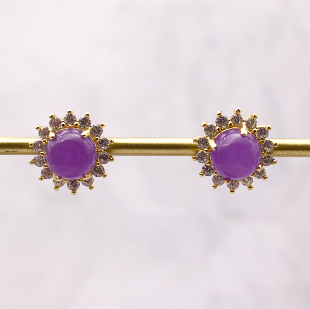 Jade Sunburst Studs