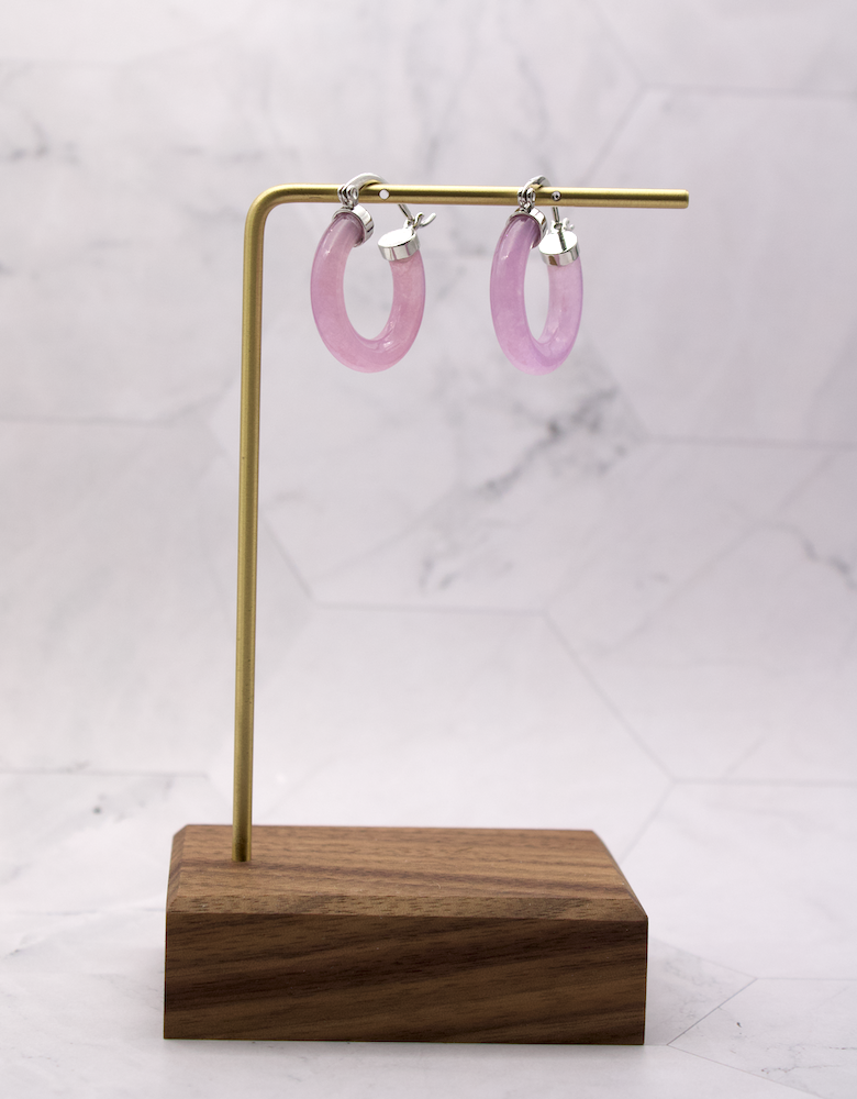 Jade Hoop Earrings