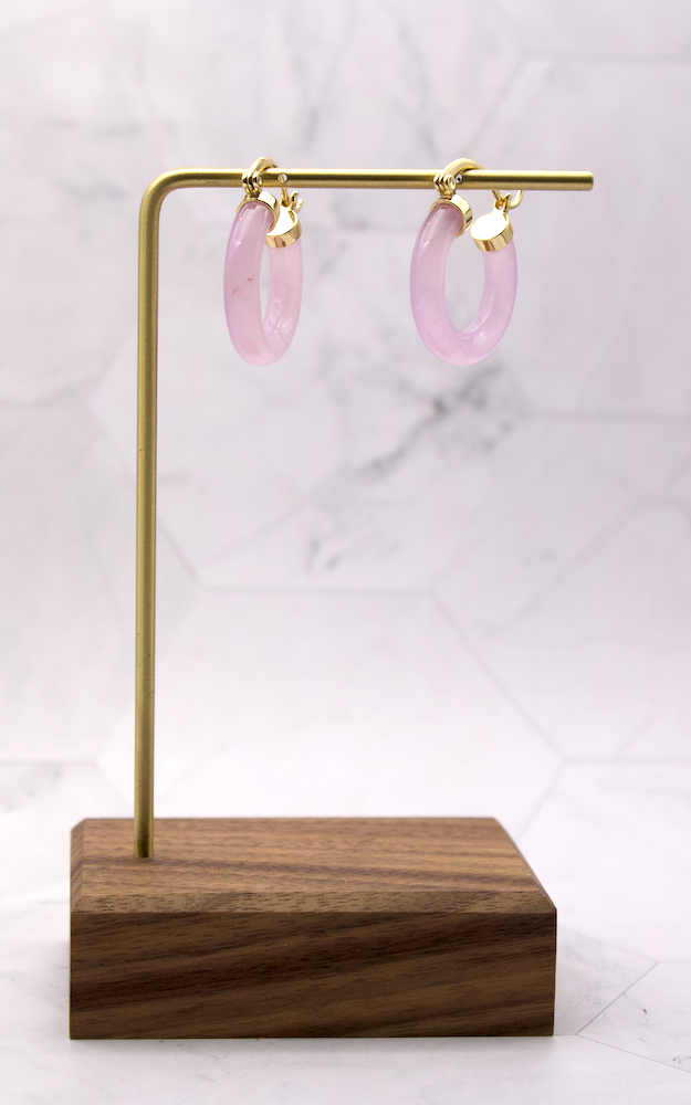 Jade Hoop Earrings
