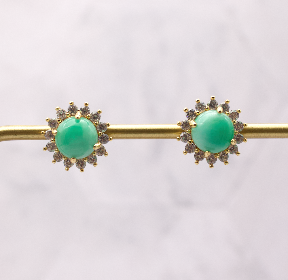 Jade Sunburst Studs