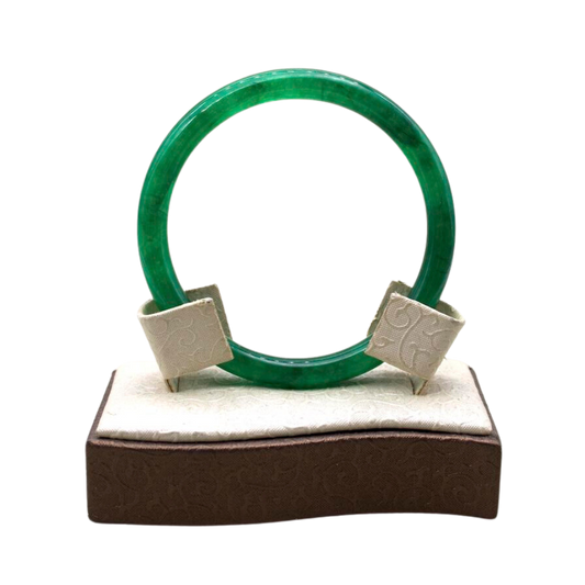 Thin Green Jade Bangle