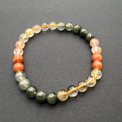 Mixed Rutilated Quartz Bracelet