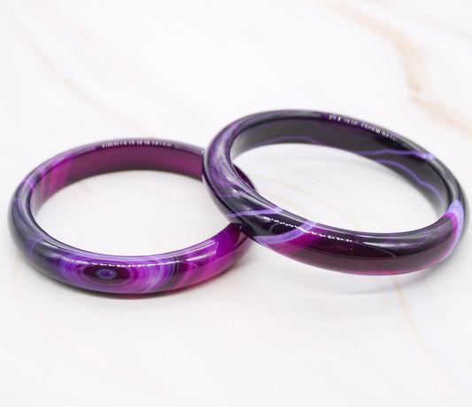 Purple Agate Bangle