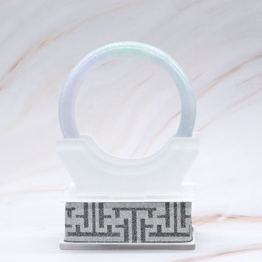 Light Lavender & Green Jade Bangle