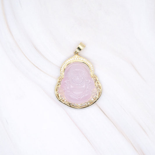 Medium CZ Gold-Filled Buddha Pendant