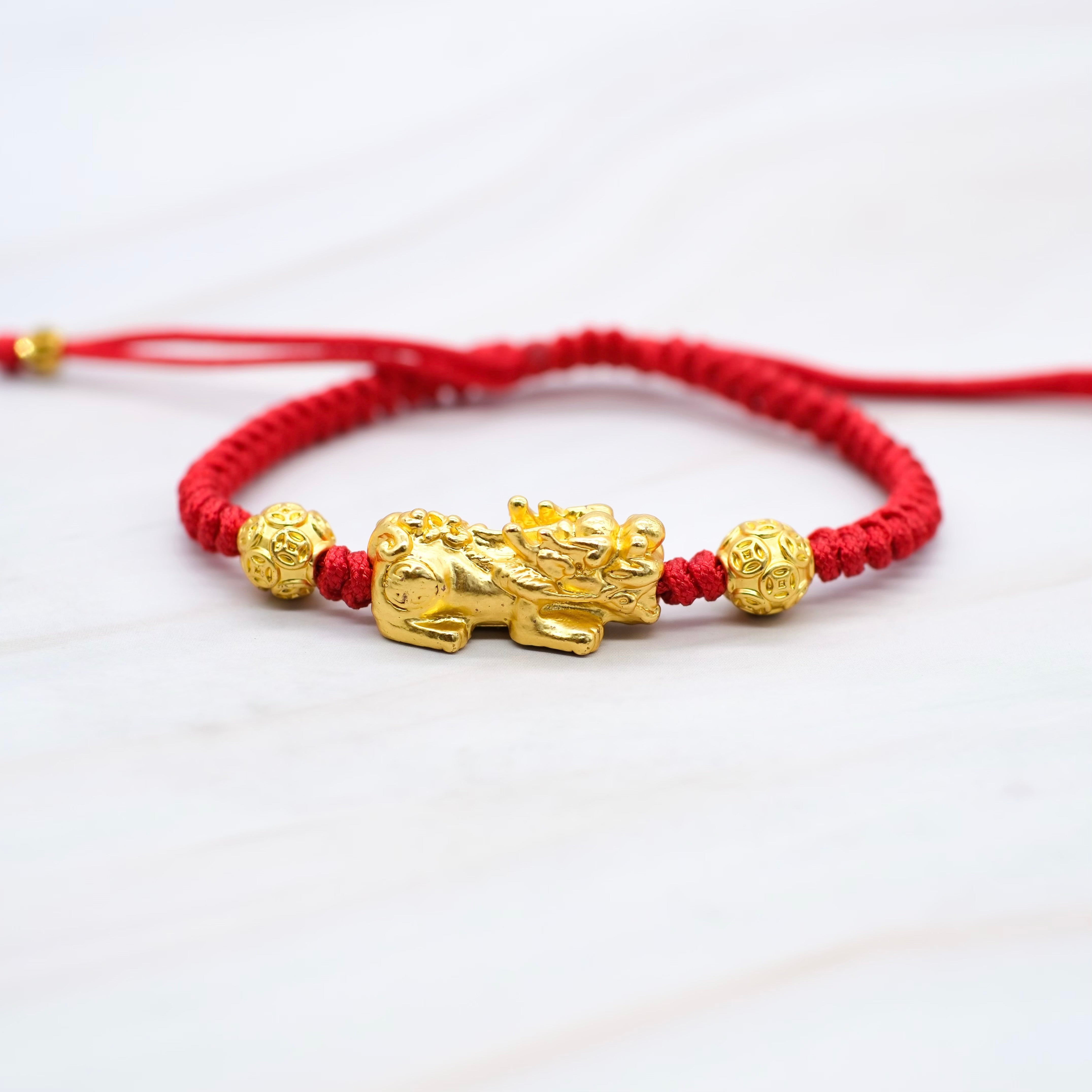 Lucky Red String with Piyao (Pixiu) – Sing Yan