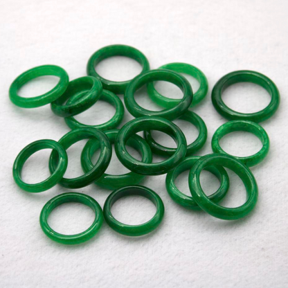 Dark Green Jade Rings