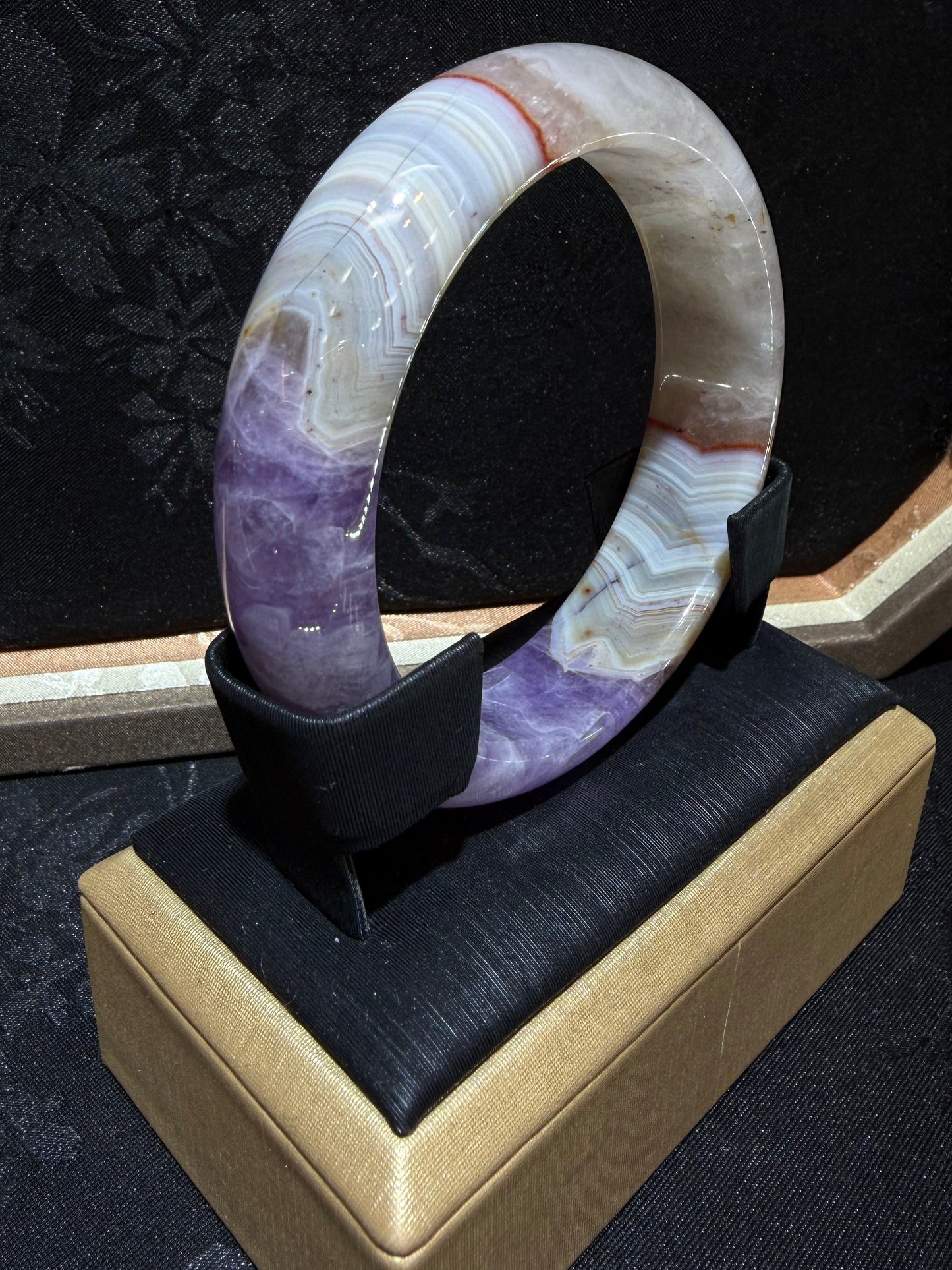 Amethyst Agate Bangle