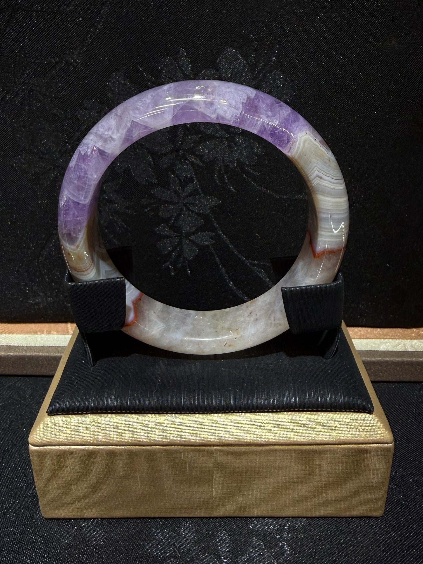 Amethyst Agate Bangle