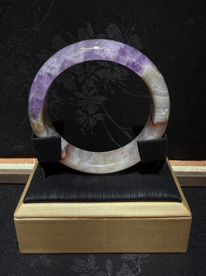 Amethyst Agate Bangle