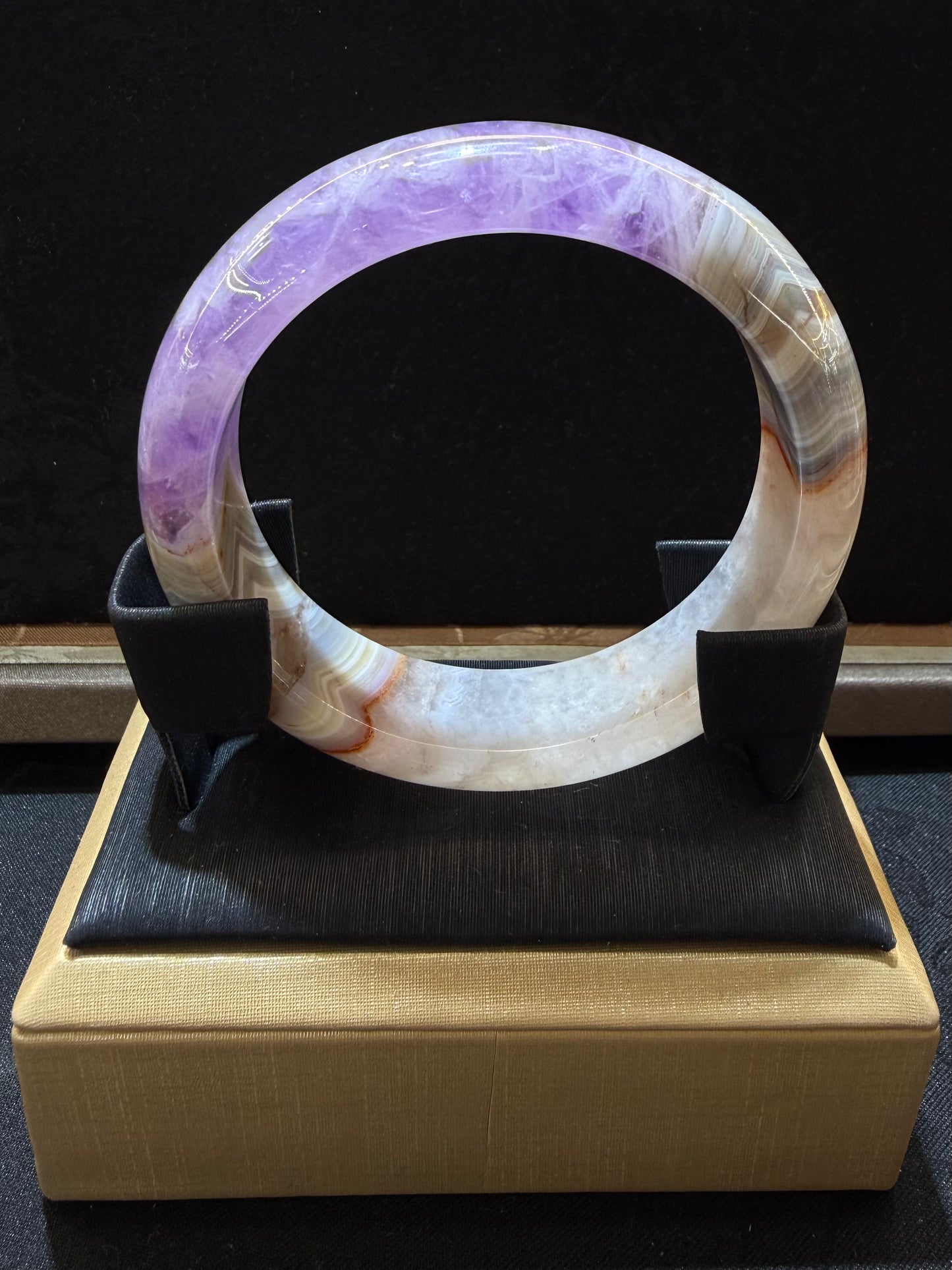 Amethyst Agate Bangle
