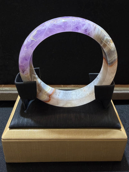 Amethyst Agate Bangle