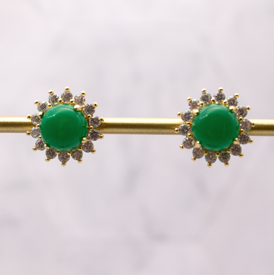 Jade Sunburst Studs