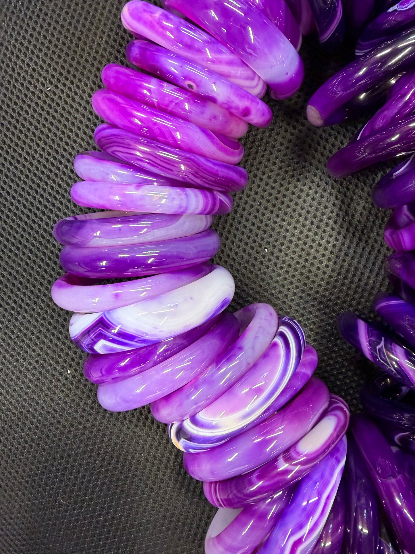 Magenta Agate Bangle