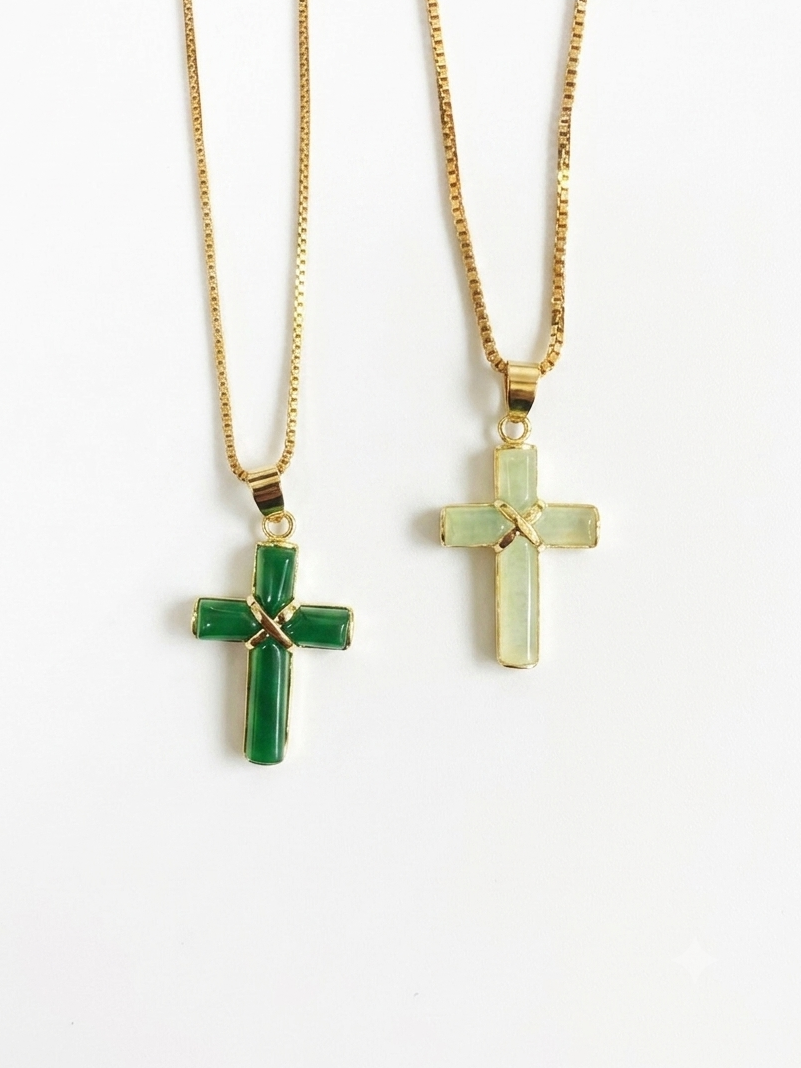 Jade Cross Pendant