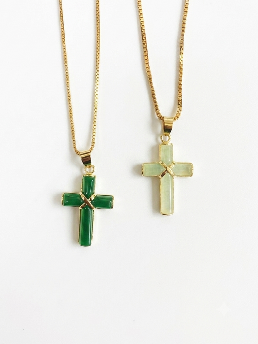 Jade Cross Pendant