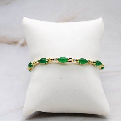 Mini Marquise Jade Bracelet