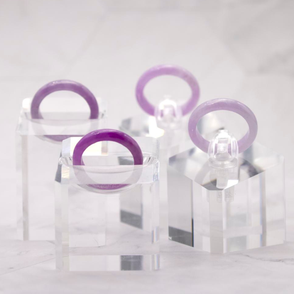Lavender Jade Rings