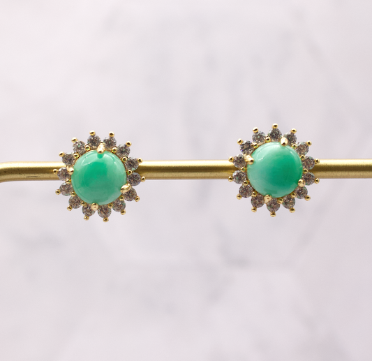 Jade Sunburst Studs