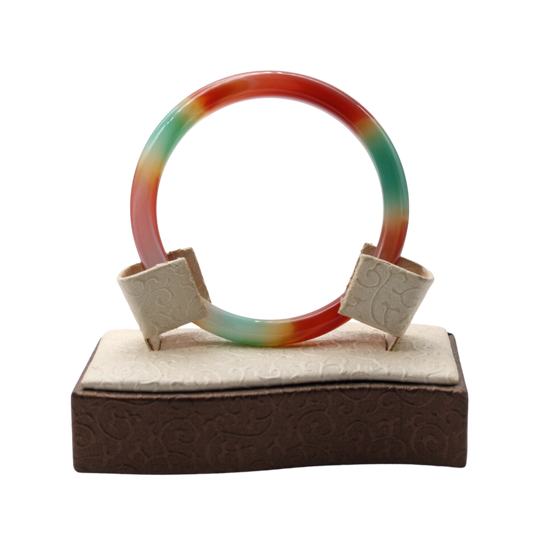 Carnelian & Green Agate Bangle